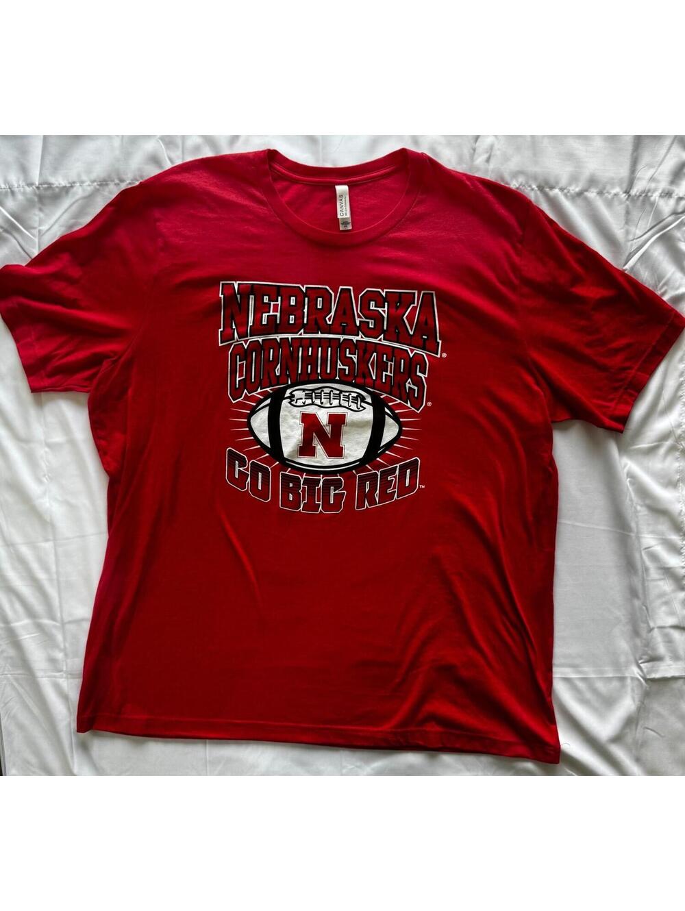 Nebraska‎ Cornhuskers Shirt Mens 3XL Red Go Big Red Football Graphic Tee NCAA